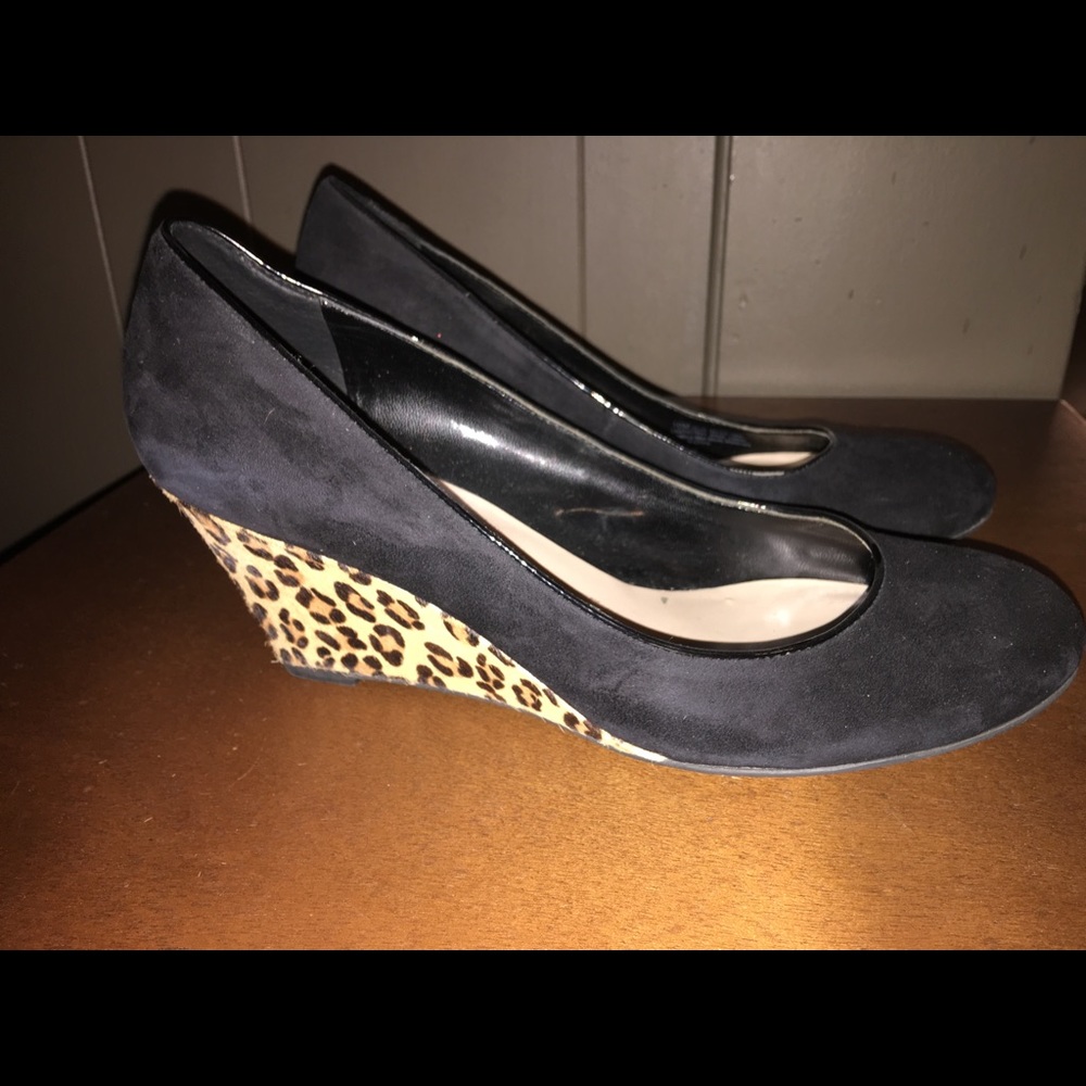 Franco Sarto Leopard Wedges